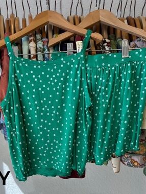 Kate Quinn Green Polka Dot Short And Tank Set 8Y NWT